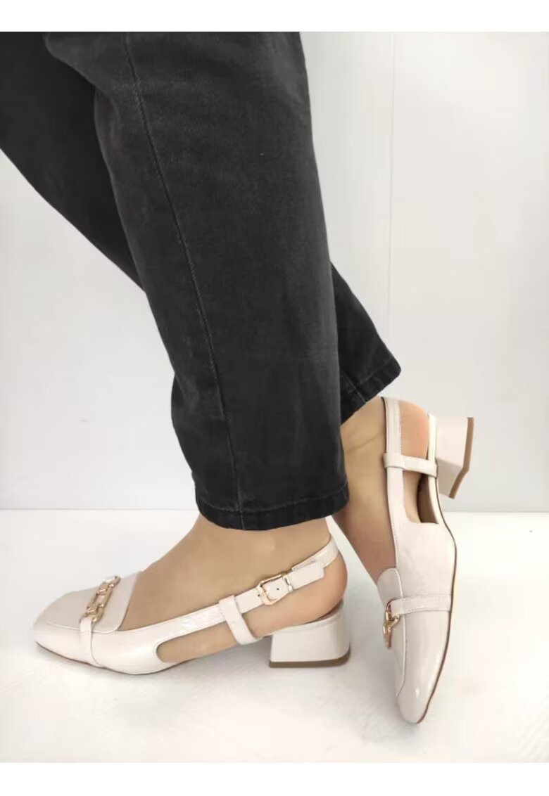 Caprice Pantofi slingback 2950-44 Crem Lac - Crem