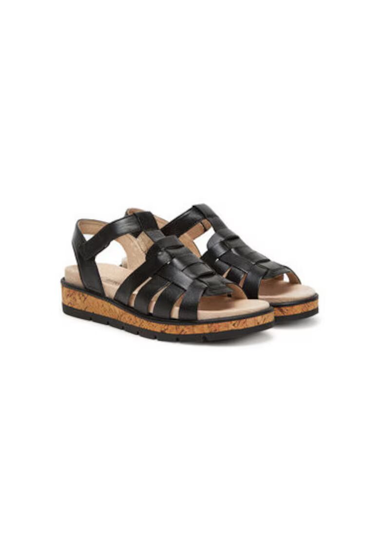 Caprice Sandale dama - 9-28715-44 - Piele naturala - Negru - Negru
