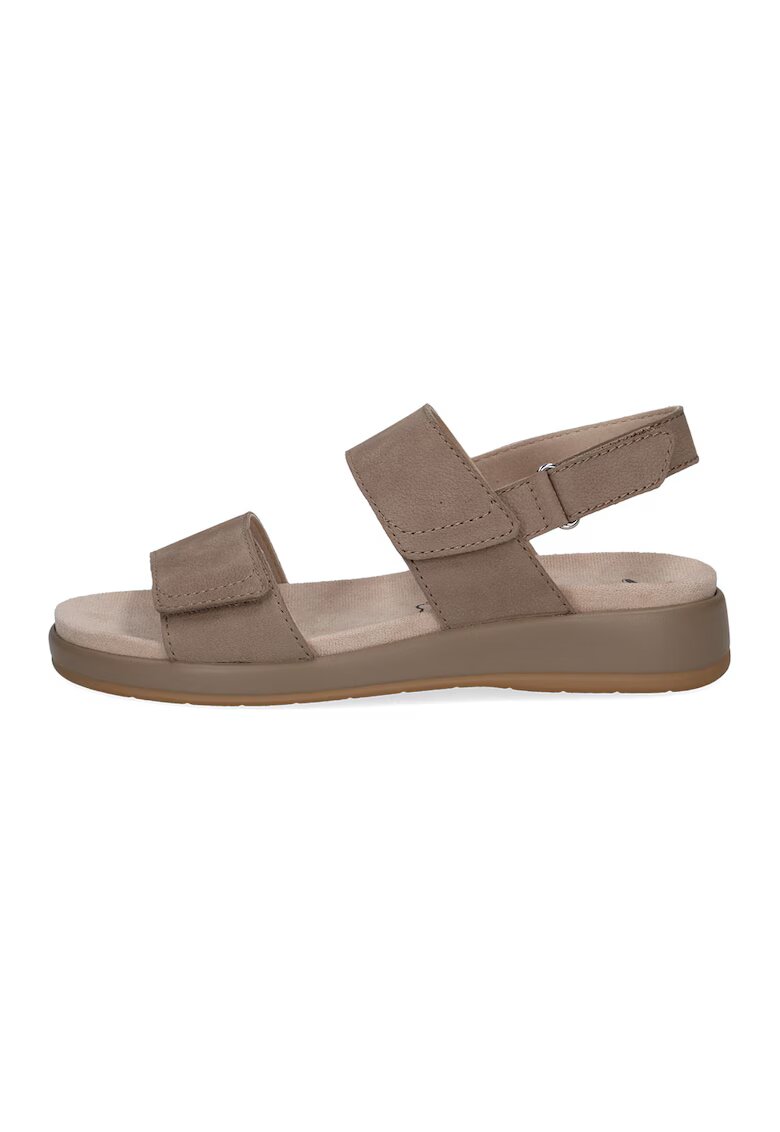 Caprice Sandale de piele cu velcro - Maro taupe