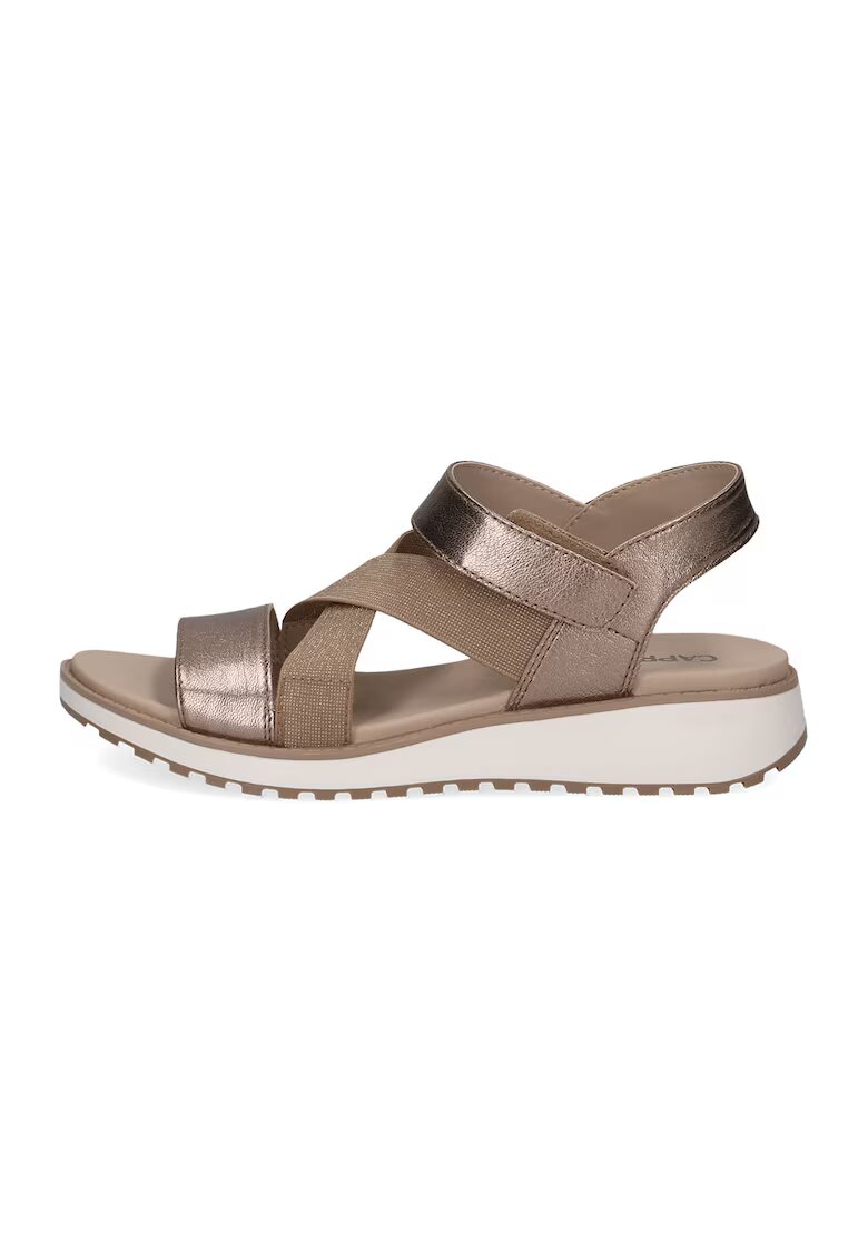 Caprice Sandale wedge cu velcro - Bronz