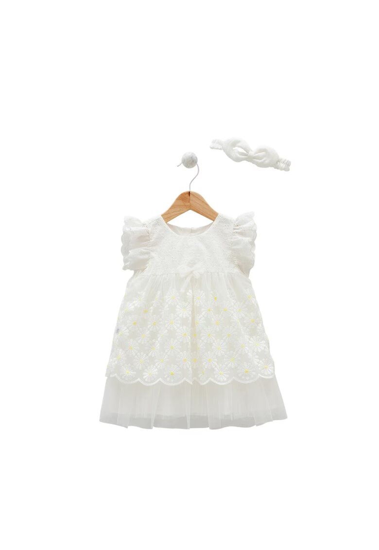 CARAMELL Rochita Fetite - cu Crizanteme - JIK8152 - Crem