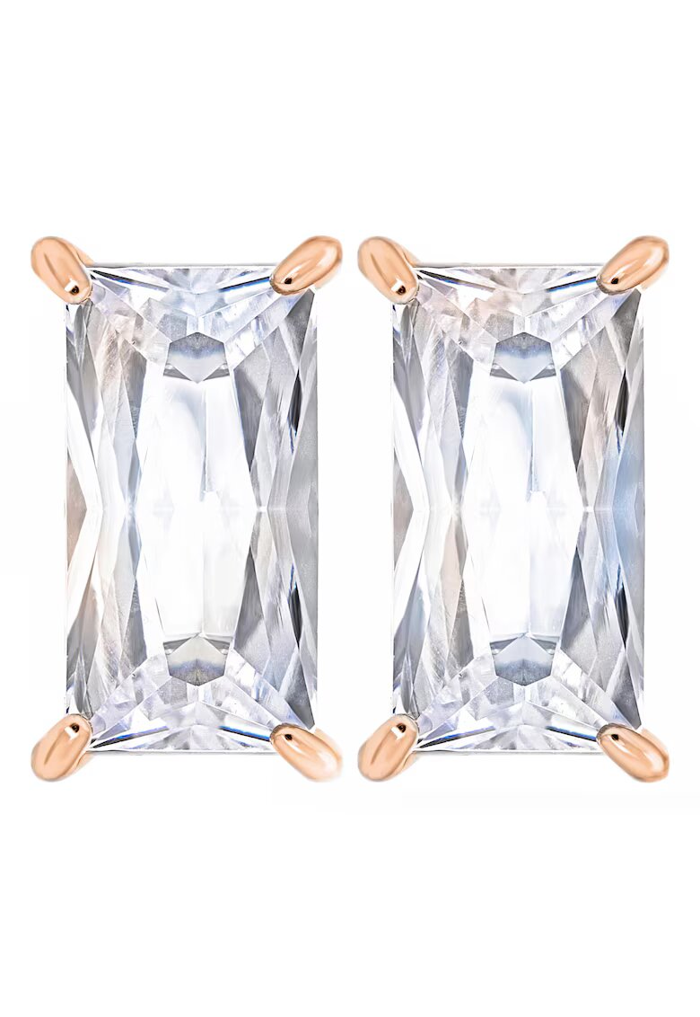 Carlette Cercei din otel inoxidabil hipoalergenic cu piatra zirconia - placati cu aur 14k Crystal Glam