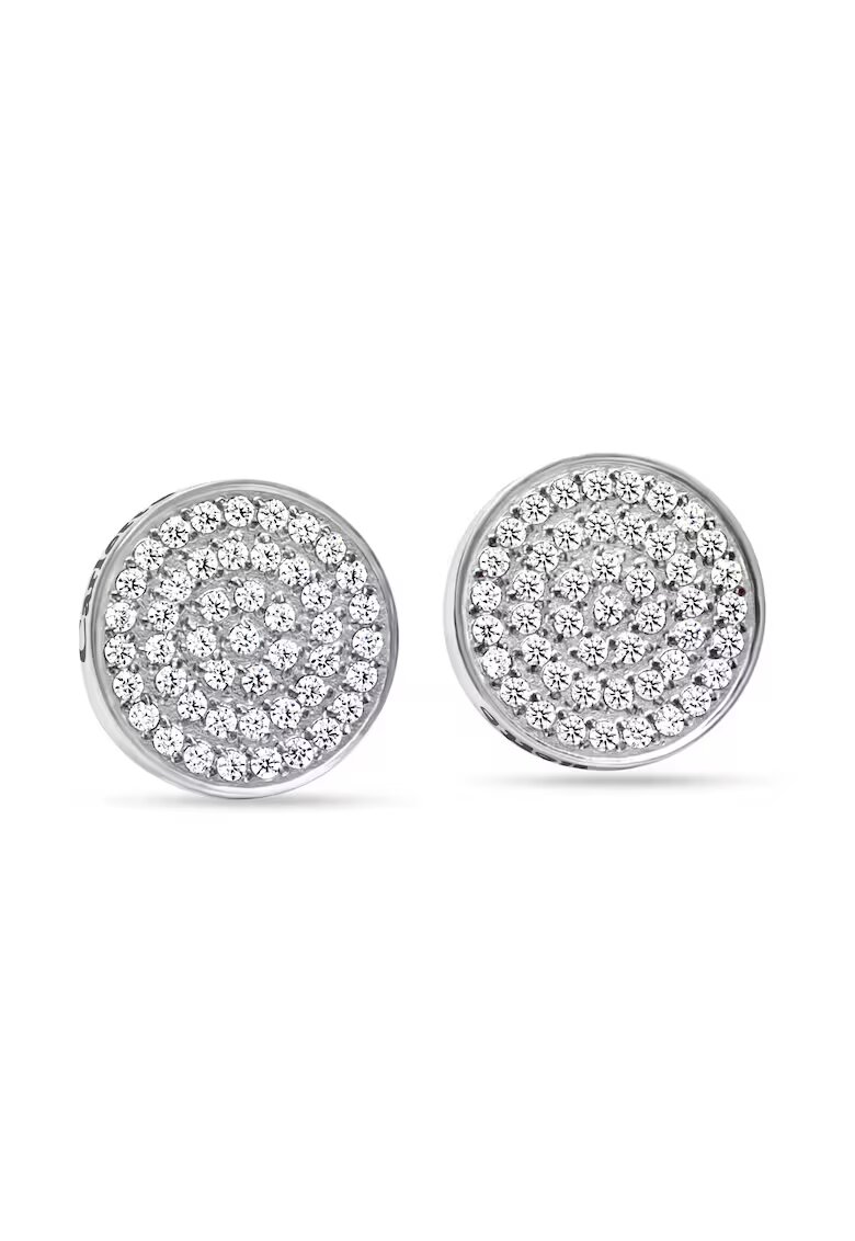 Carlette Cercei din otel inoxidabil hipoalergenic decorati cu pietre zirconia - placati cu rodiu Irresistible
