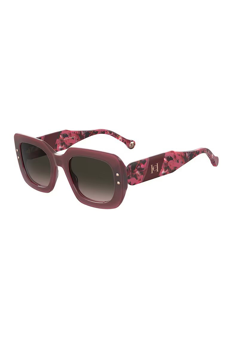 Carolina Herrera Ochelari de soare patrati cu lentile in degrade - Rosu stins