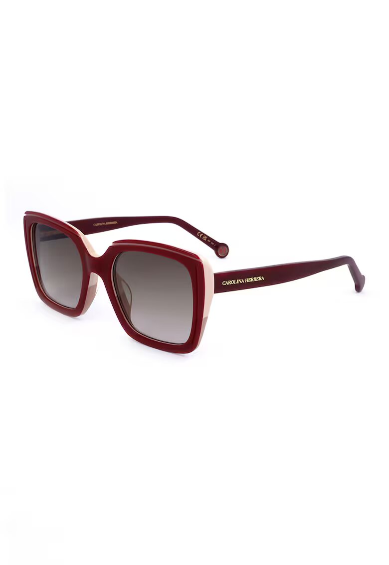 Carolina Herrera Ochelari de soare patrati - Visiniu/Bej deschis