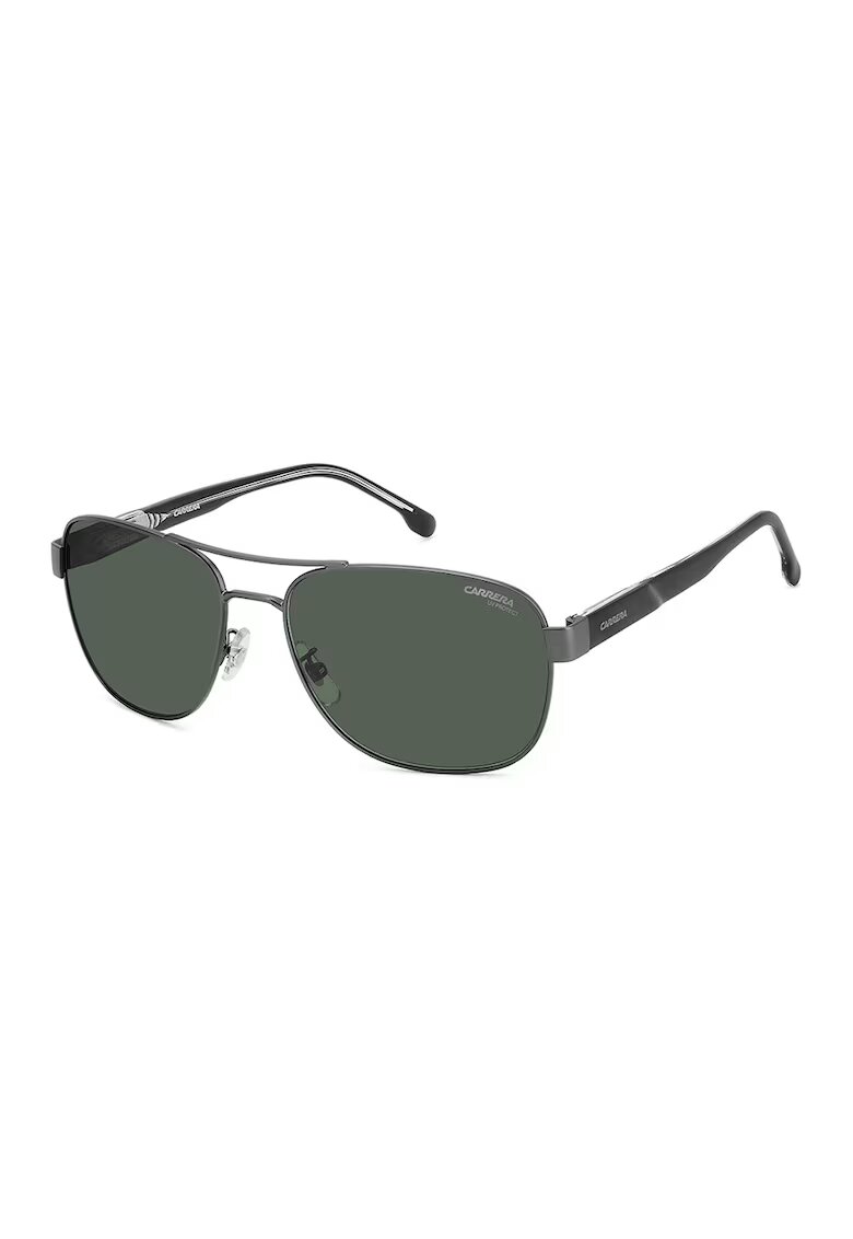Carrera Ochelari de soare aviator cu logo - Negru/Argintiu