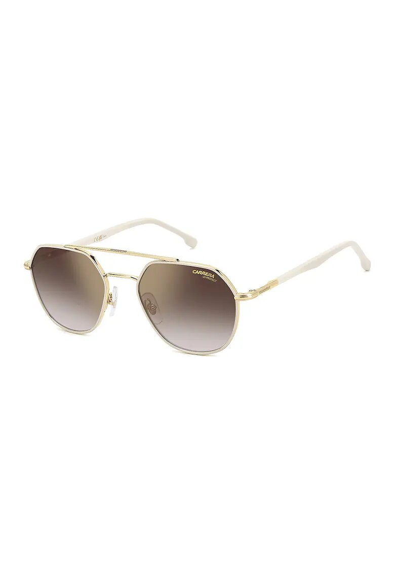 Carrera Ochelari de soare aviator unisex - Alb fildes