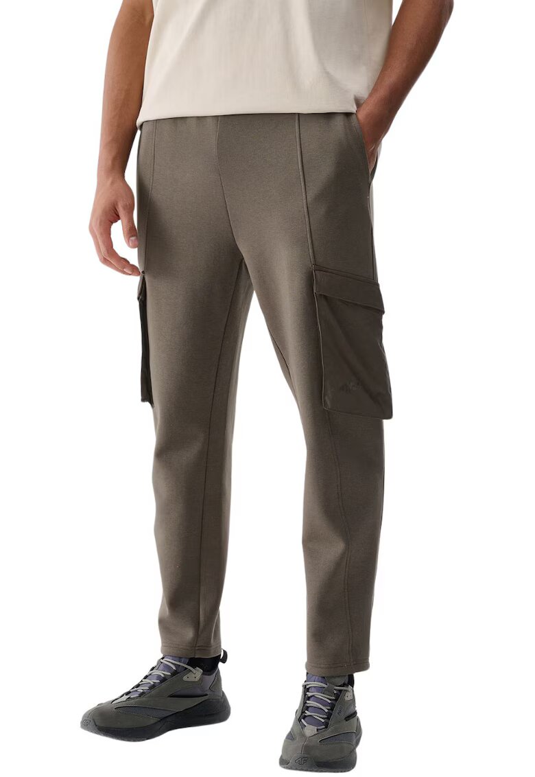 CAS Pantaloni barbati 4FWSS25TTROM0990 - Bumbac/Poliester - Maro inchis