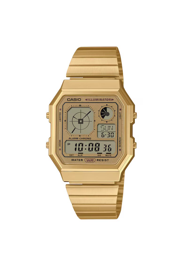 Casio Ceas barbatesc A130WEG-9A retro galben 34x9mm