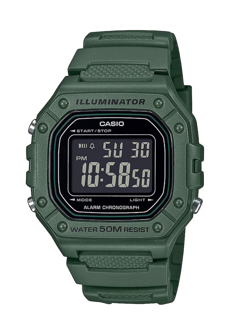 Casio Ceas barbati Timeless Collection - mecanism quartz - verde - 43x50m - curea din cauciuc
