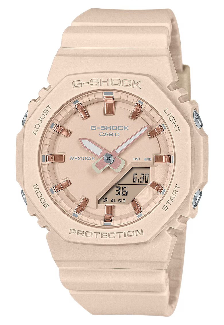 Casio Ceas dama GMA-P2100M-4AER G-SHOCK - roz - 40mm - mecanism quartz - curea cauciuc