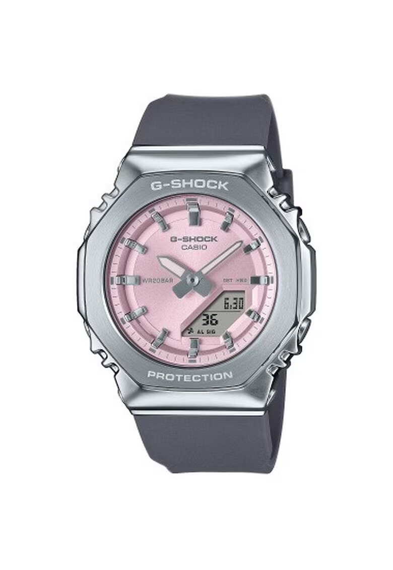 Casio Ceas G-SHOCK GM-S2110-4AER - gri - roz - curea cauciuc - rezistent la apa 20 ATM