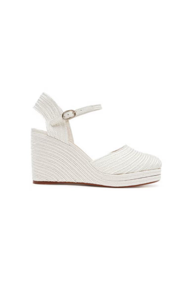 Castañer Espadrile dama 023115-200 - Textil - Alb
