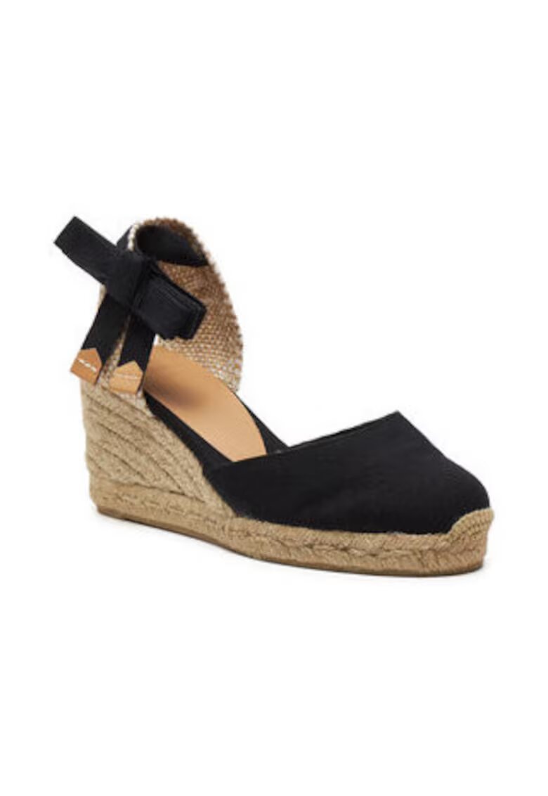 Castañer Espadrile dama - negru - material textil - platforma confortabila -