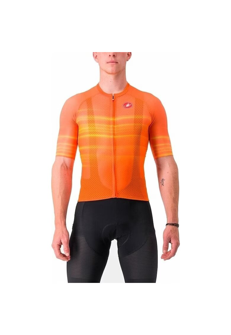 CASTELLI Tricou sport barbati - Poliester - Portocaliu - Portocaliu