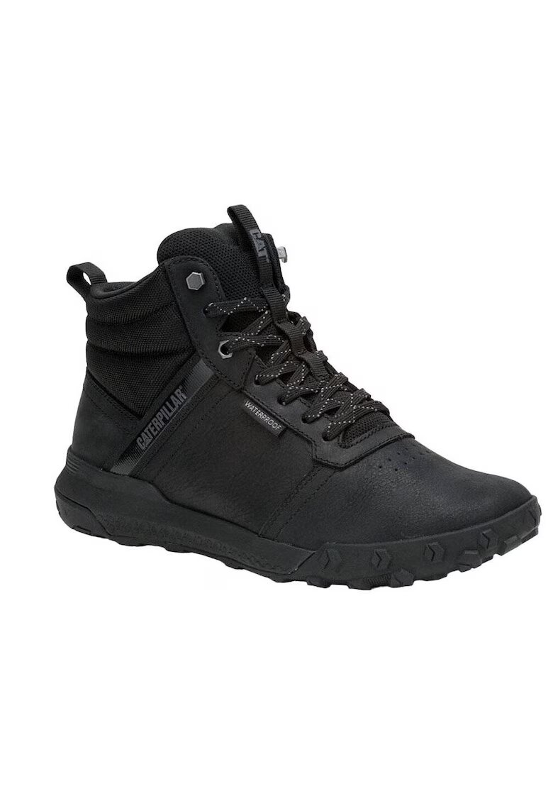 CAT Ghete barbati erpillar Hex Mid piele naturala - negru - Negru
