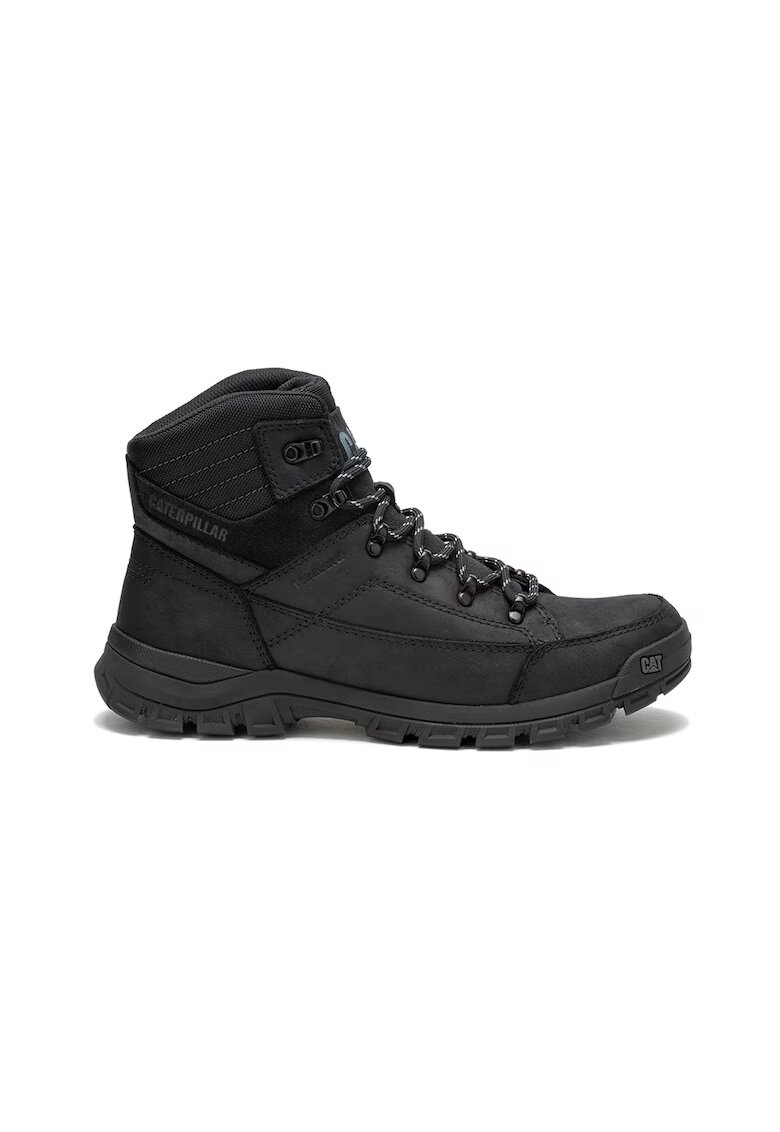 CAT Ghete de piele cu siret - Negru