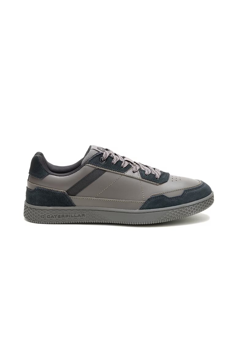 CAT Pantofi sport cu garnituri de piele intoarsa - Gri antracit
