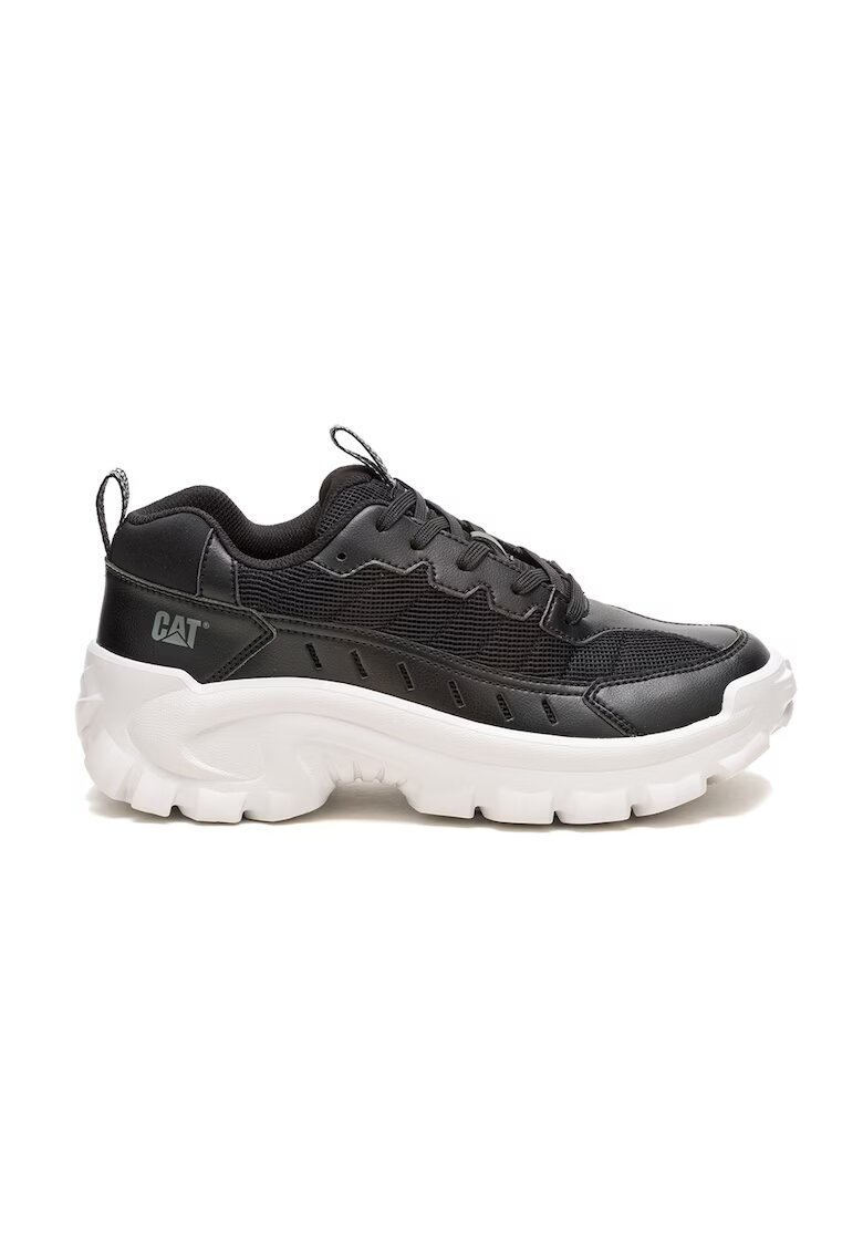 CAT Pantofi sport de piele ecologica cu imprimeu logo - Negru stins