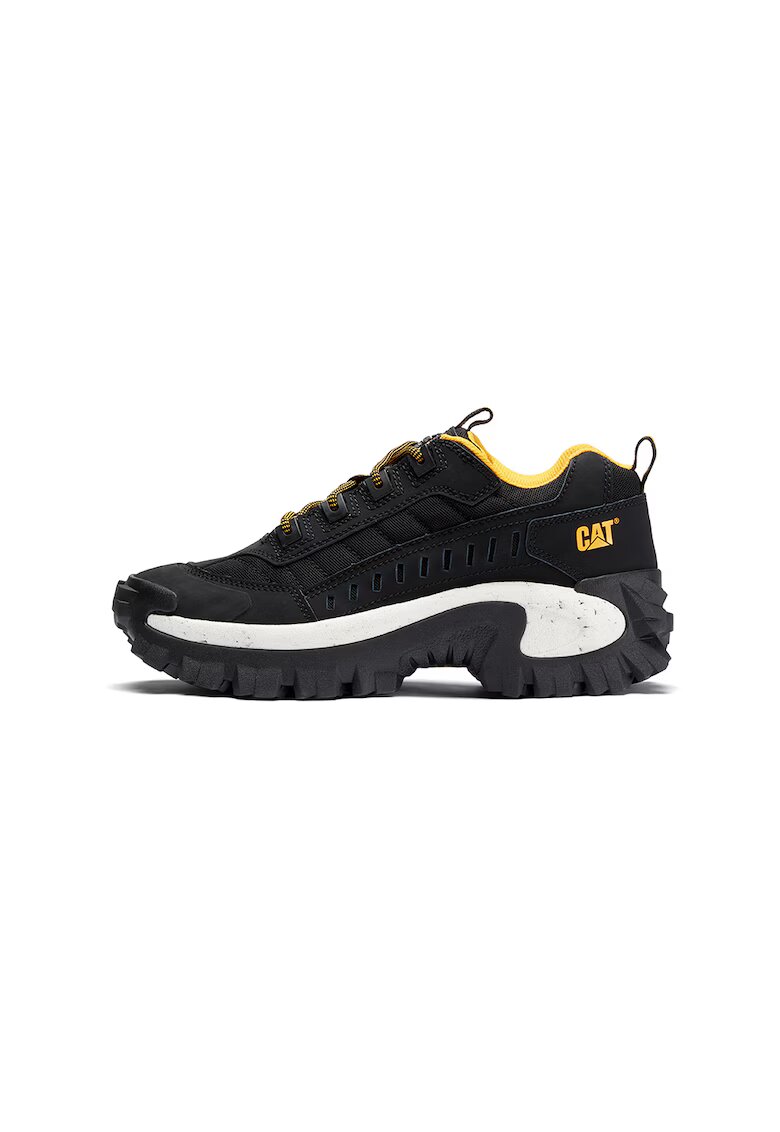 CAT Pantofi sport demi-wedge de piele nabuc - Negru