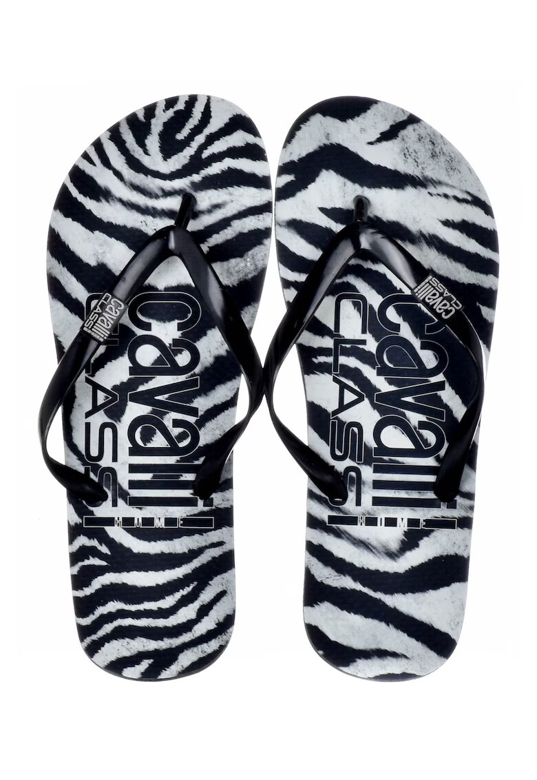 Cavalli Slapi dama - alb/negru -