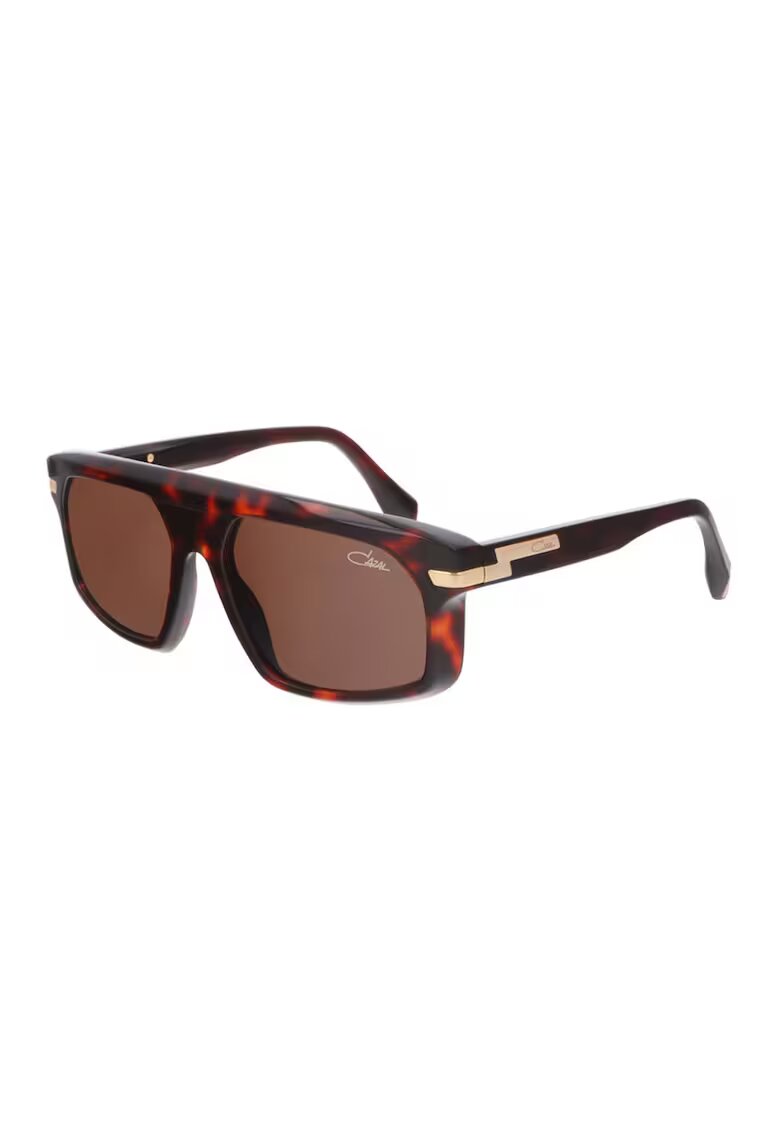 Cazal Ochelari de soare aviator supradimensionati cu model unisex - Negru/Portocaliu mandarina