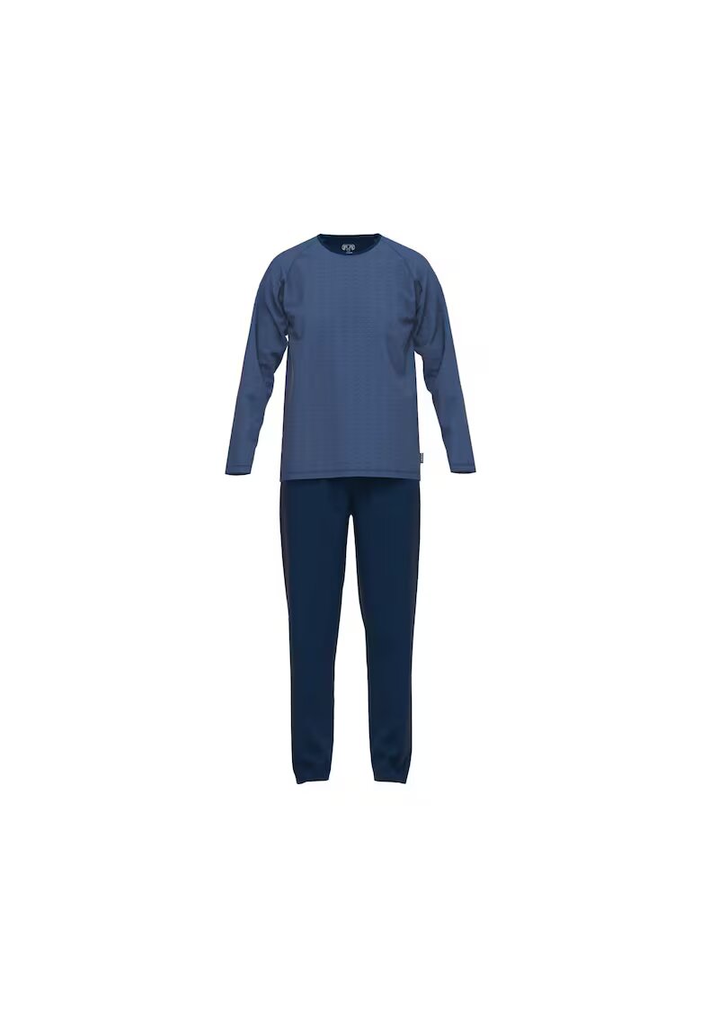 CECEBA Pijama cu pantaloni lungi si maneci raglan - Albastru