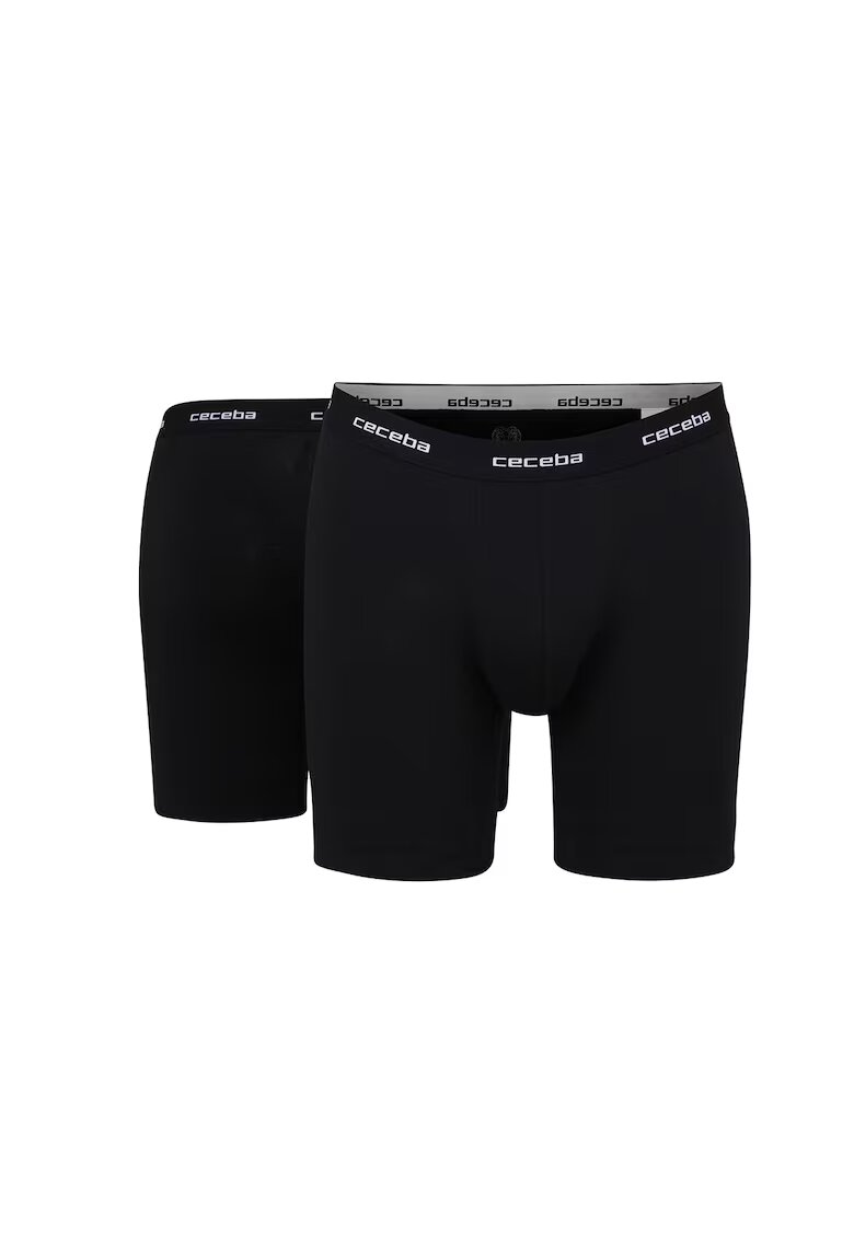 CECEBA Set de boxeri cu banda logo in talie - 2 perechi - Negru