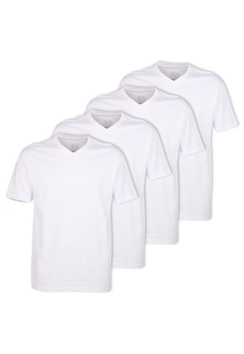 CECEBA Tricou uni cu decolteu in V - Alb