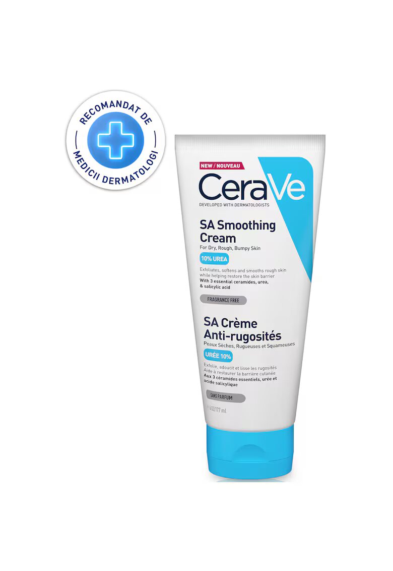 CeraVe Crema hidratanta si exfolianta pentru corp SA pentru pielea uscata - aspra - cu rugozitati - 177 ml