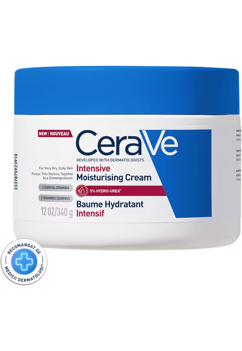 CeraVe Crema Intens Hidratanta cu 5% Hydro-Uree pentru Piele Foarte Uscata - 340 gr
