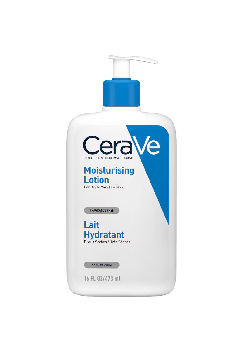 CeraVe Lotiune hidratanta pentru fata si corp cu ceramide si acid hialuronic - pentru piele uscata si foarte uscata - 236 ml
