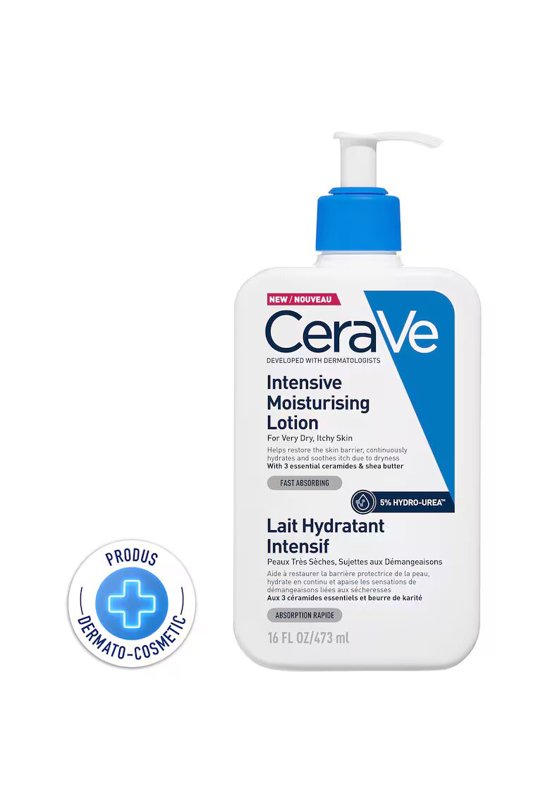 CeraVe Lotiune intens hidratanta pentru fata si corp - cu ceramide si unt de shea - pentru piele foarte uscata - 473 ml