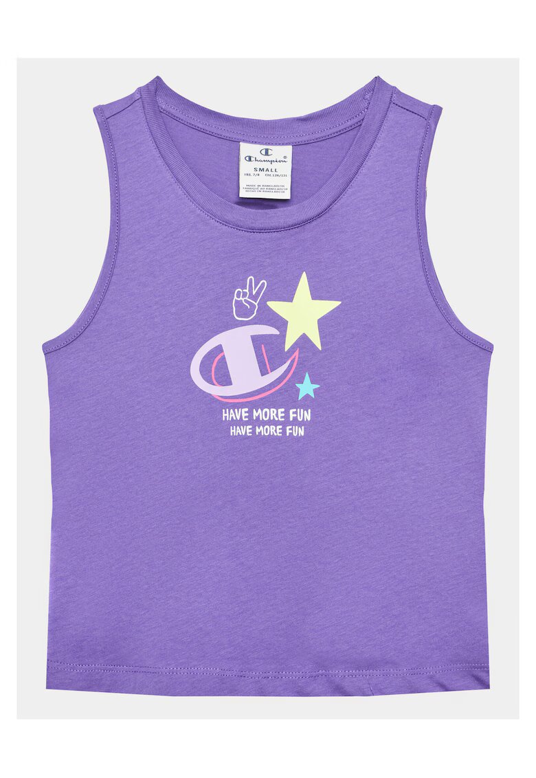 Champion Compleu tricou si pantaloni scurti Fete - 302265671 - Bumbac - Violet