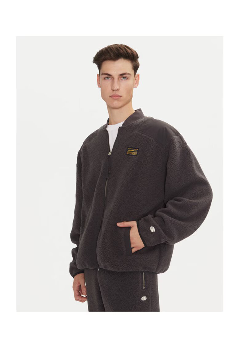 Champion Geaca barbati - 304699948 - Poliester reciclat - Gri - Gri