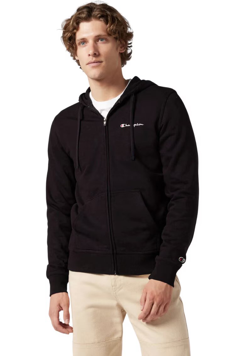 Champion Hanorac cu fermoar complet - negru - barbati - bumbac -
