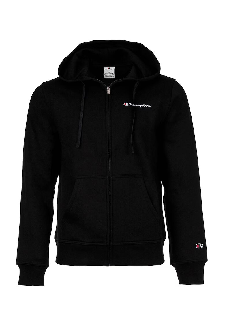 Champion Hanorac cu fermoar si detaliu logo - Negru