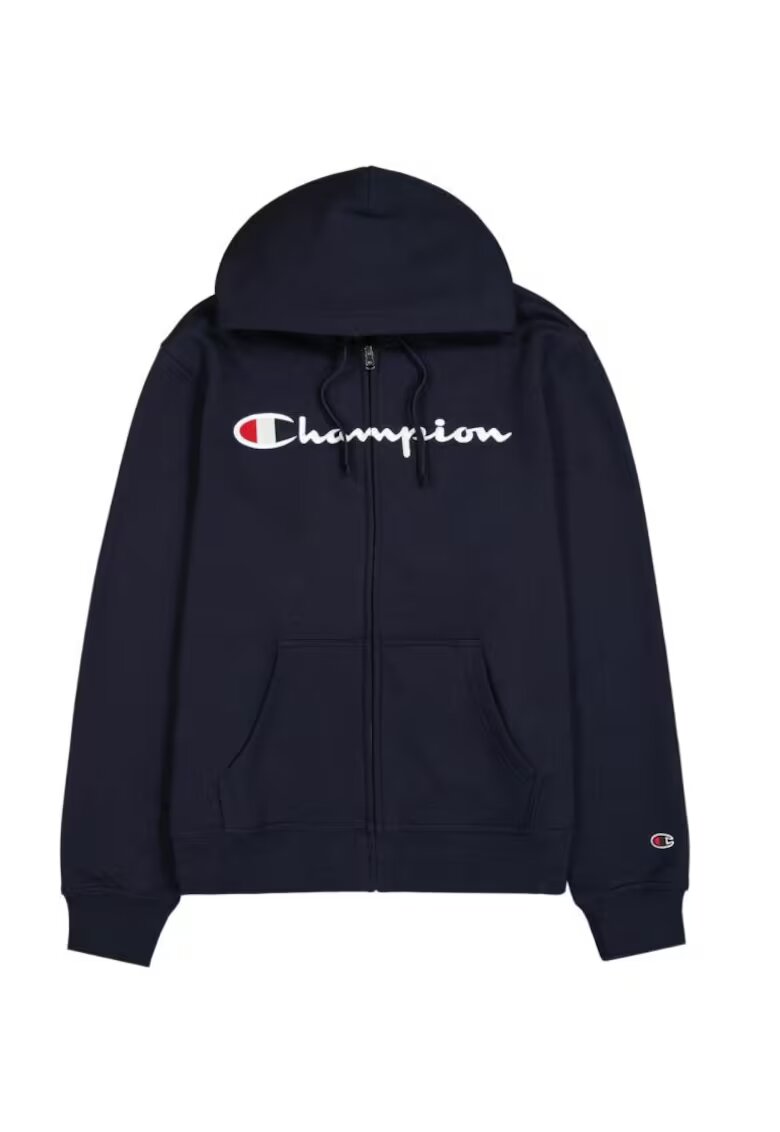 Champion Hanorac pentru barbati Cu fermoar - gluga reglabila - bumbac/poliester - Bleumarin