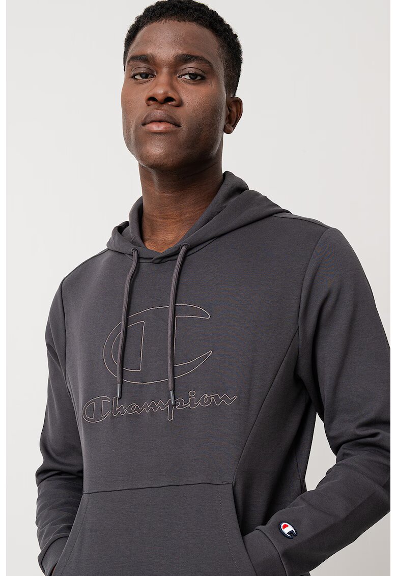 Champion Hanorac slim-fit cu imprimeu logo - Gri
