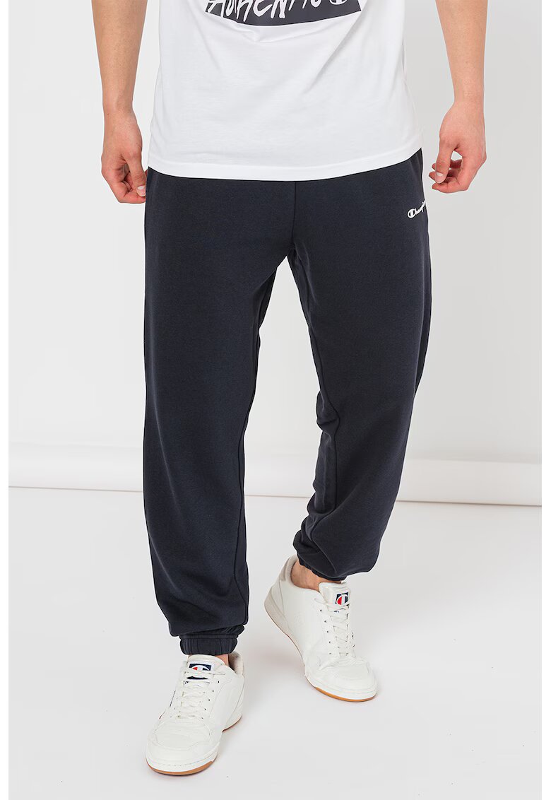 Champion Pantaloni de trening cu model uni si detaliu logo - Albastru ultramarin