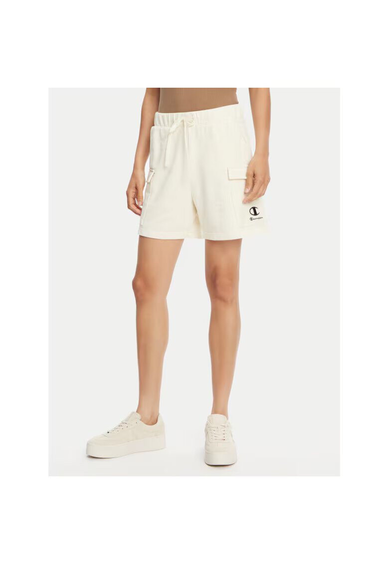 Champion Pantaloni scurti sport dama 118024 - Bumbac/Poliester - Ecru - Ecru
