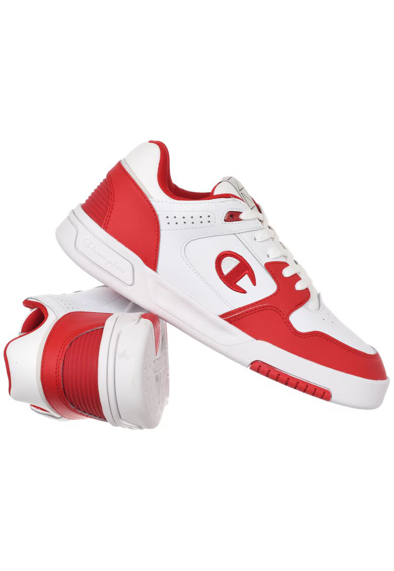 Champion Pantofi sport barbati - 47 -5 - culoare alb rosu - piele naturala si material sintetic -