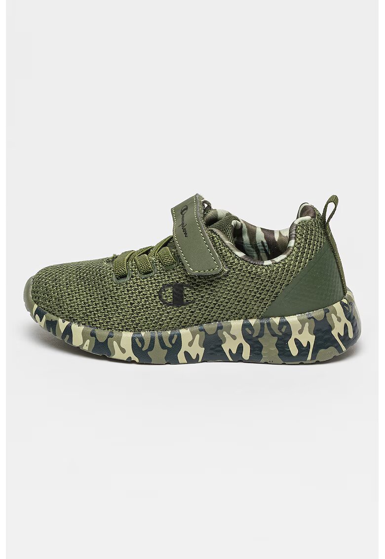 Champion Pantofi sport cu inchidere velcro si talpa cu model camuflaj Deux - Verde feriga