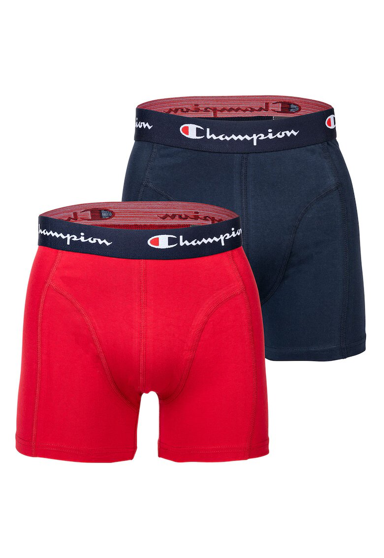 Champion Set de boxeri cu banda logo - 2 perechi - Rosu/Bleumarin
