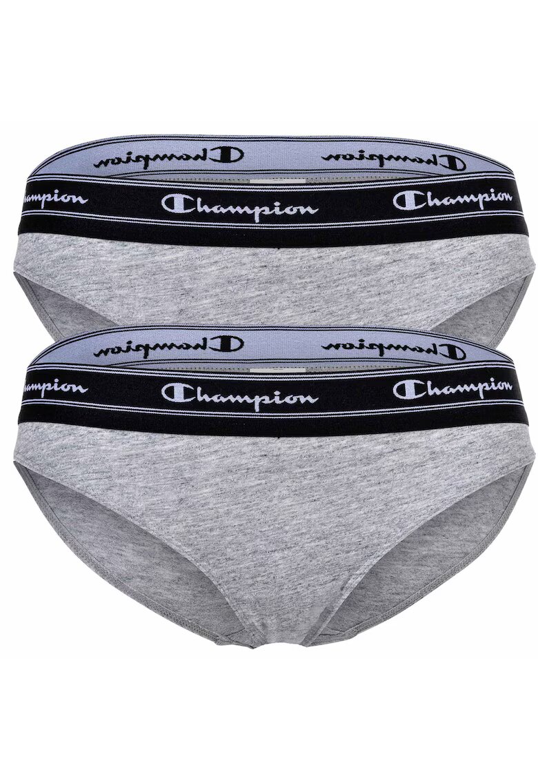 Champion Set de chiloti din amestec de modal cu banda logo in talie - 2 perechi - Gri