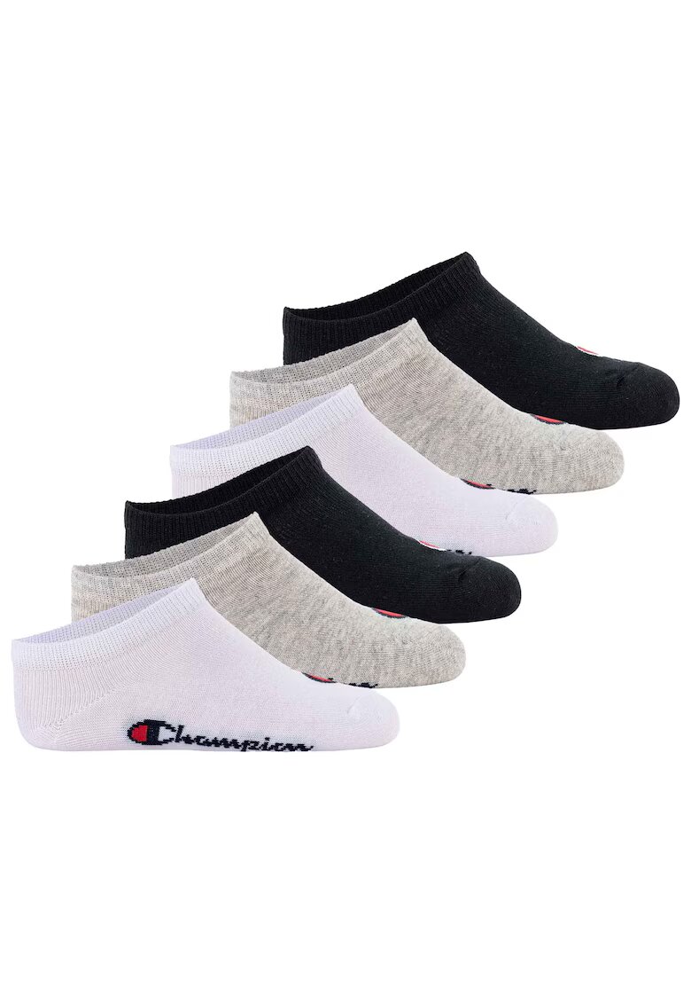 Champion Set de sosete pana la glezna - 6 perechi - Negru - Gri - Alb -