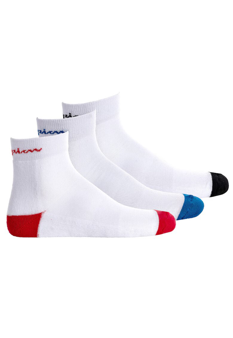 Champion Set de sosete scurte unisex - 3 perechi - Alb
