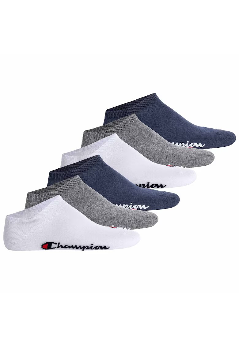 Champion Set de sosete unisex pana la glezna - 6 perechi - Gri - Alb - Bej