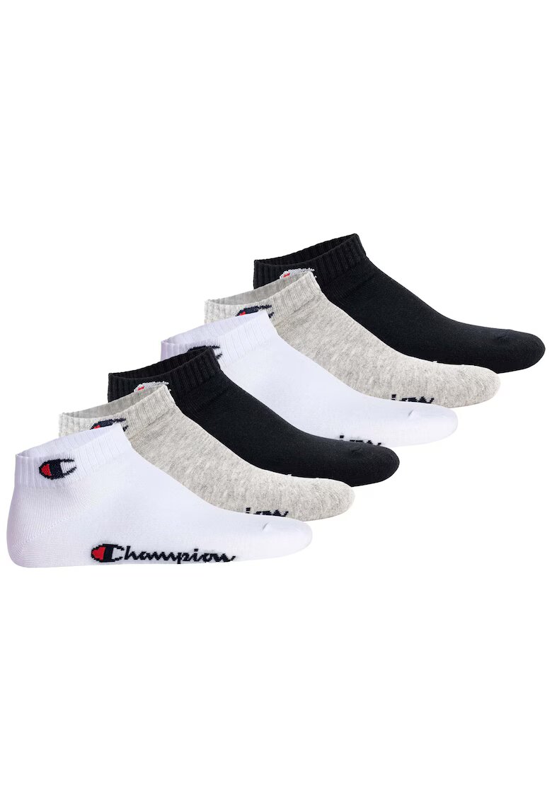 Champion Set de sosete unisex pana la glezna - 6 perechi - Negru - Gri - Alb