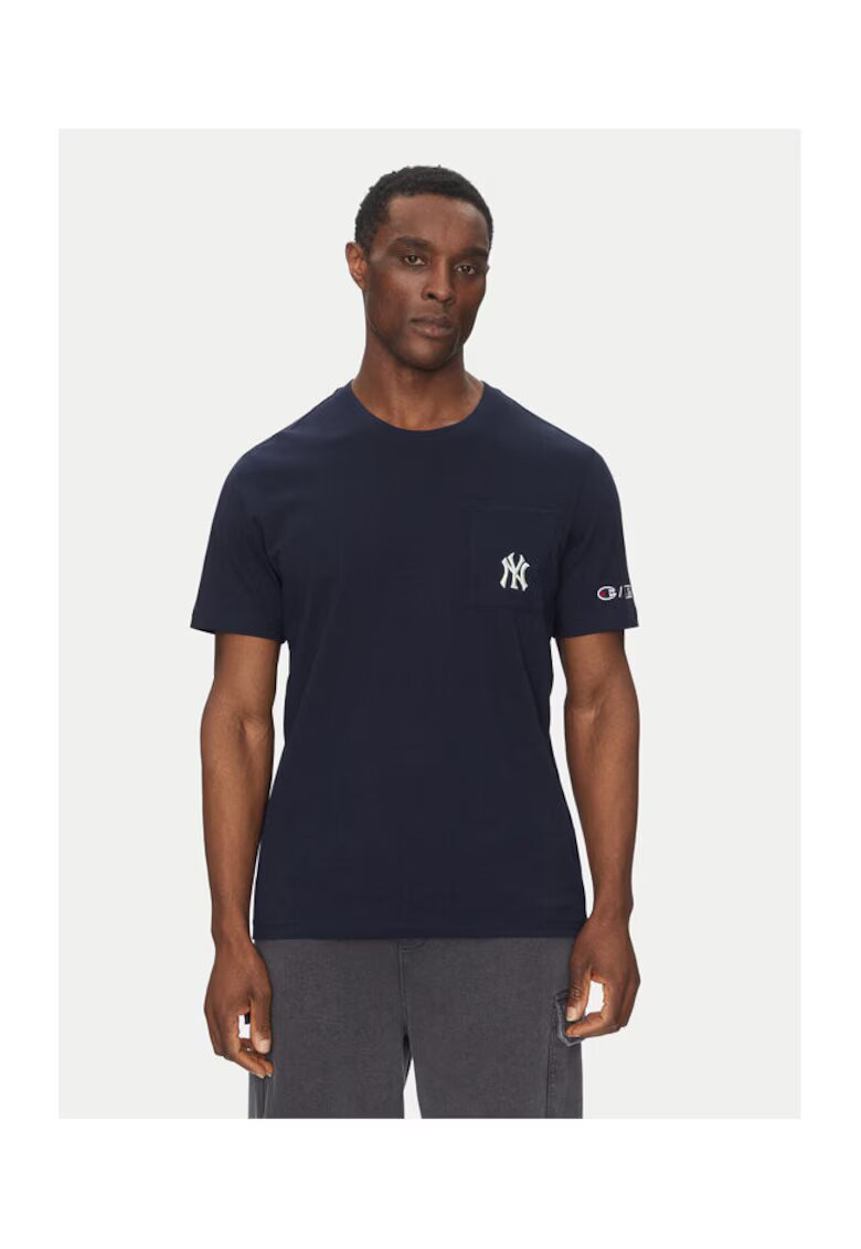 Champion Tricou barbati 221038 - Bumbac - Bleumarin
